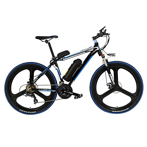 Electric Bike : YOUSR Electric Mountain Bike, 48V Lithium Battery Electric Unicycle Five-speed Power Bike 26 Inch Black