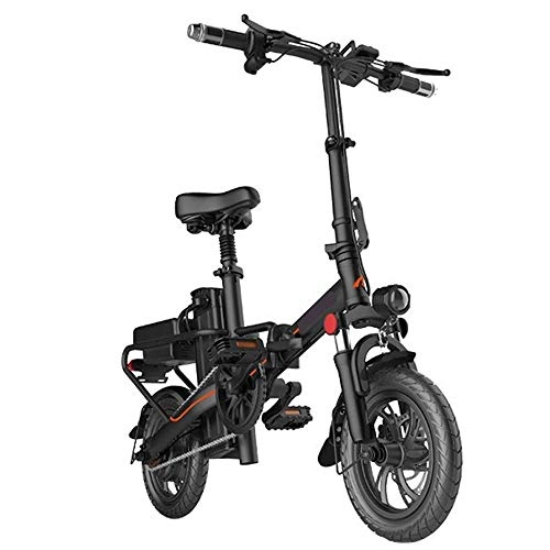 Electric Bike : YOUSR Folding Electric Car, Battery Car, Small Aluminum Alloy Electric Car Foldable Electric Multiple Shock Absorption 48V12 Inch 35km