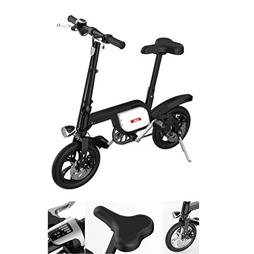 Electric Bike : YOUSR Portable, Collapsible Electric Bicycle with 36V, 6Ah, Replaceable Lithium Ion Battery, Ebike with 250W Motor White