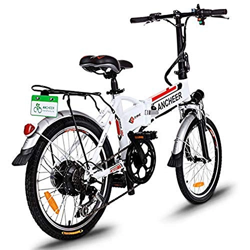 Electric Bike : YOUSR Quality 20 Inch 7 Gang EBike Folding Aluminum Alloy Bicycle Lithium Battery Electric Bicycle Cycling City Electric Bicycle