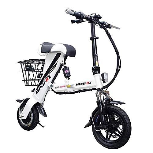 Electric Bike : YOVYO Electric Bikes For Adults 48V 250W Portable Intelligent Folding Bike For Men And Women, 3-speed Transmission, Remote Control, 120KG Bearing, With Battery Management System