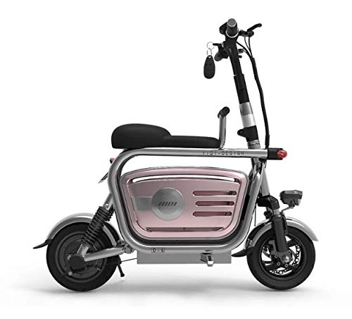 Electric Bike : YPLDM Dudu D6 Electric Bike Adult Folding Electric Bike Mobility Battery Two Wheels, Pink, 20A
