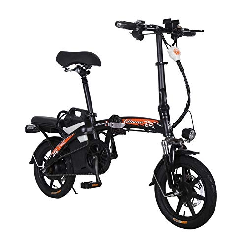 Electric Bike : YPYJ Folding Electric Bike Multi-Function Portable Electric Commuter Bicycle Ebike with 48V 20Ah Lithium Battery, Black