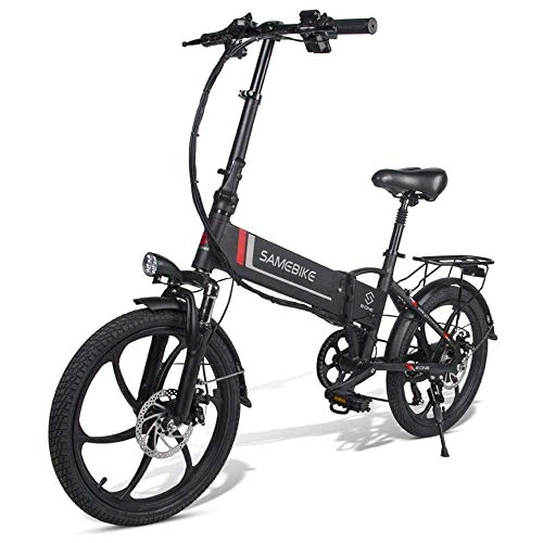 Electric Bike : YSHUAI 20Inch E-Bike, Electric Bicycles Bike, Electric Mountain Bike Lightweight Folding 7S, Conjoined Rim, 10.4Ah, 350W, with Removable 48V Lithium-Ion Battery