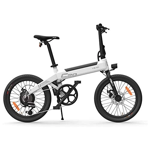 Electric Bike : YSHUAI Electric Bike, Folding Electric Bike, Electric Bicycles for Adults 250W Motor 36V Foldable E-Bike City Bike Top Speed 25 Km / H Load Capacity 100 Kg, White
