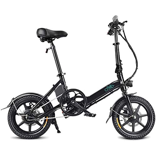 Electric Bike : YSHUAI Electric Bikes Foldable E-Bike 250W Electric Bicycles 14 Inch Electric Bike with 36V / 7.8AH Lithium-Ion Battery for Adults And Teenagers, Black