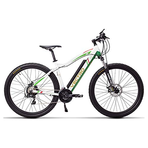 Electric Bike : YSNJG 29 Inch Electric Bicycle, Mountain Bike, Hidden Lithium Battery, 5 Level Pedal Assist, Lockable Suspension Fork (White)