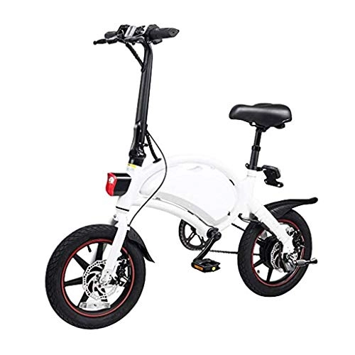 Electric Bike : YUN&BO Electric Bike for Adult, 14 Inch Portable Folding Electric Mountain Bicycle with Dual Disc Brakes, Men Women Commute Moped E Bike Motorcycle
