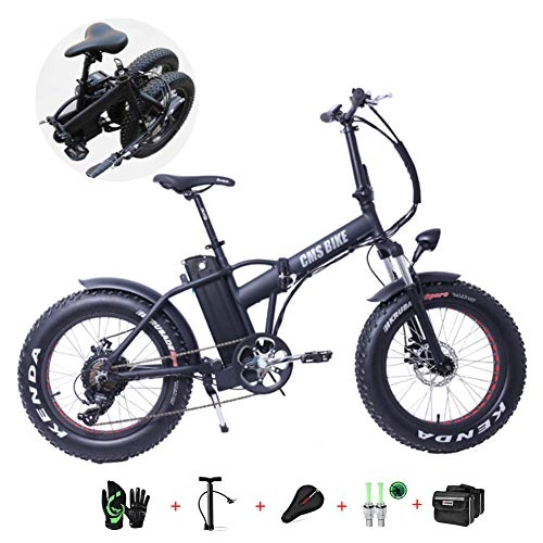 Electric Bike : YXYBABA 20 Inch Electric Snow Bike 500W Folding Mountain Bike Fat Tire with 36V 10AH Lithium Battery 6 Speed LCD Display Electric Bicycle for Adults And Teens, for Sports Outdoor Cycling Travel