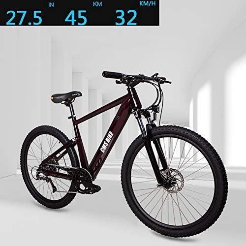 Electric Bike : YXYBABA 27.5'' Folding Electric Mountain Bike Electric Bike with 36V 10.4Ah Lithium-Ion Battery, Premium Full Suspension And SHIMANO Professional Transmission System