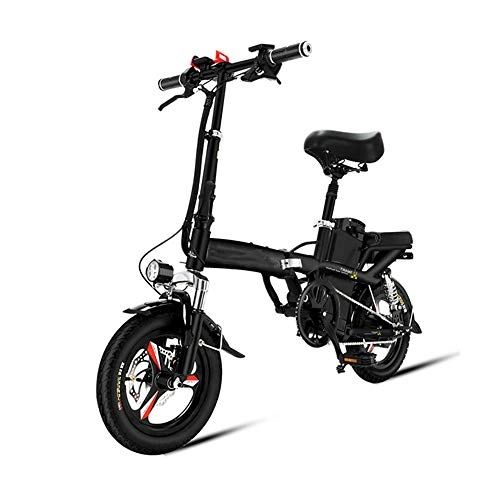 Electric Bike : YXZNB Electric Bicycle, 14-Inch Electric Bicycle with Sports Outdoor Riding Commuter Folding Bicycle 400W / 48V / 140Km Power Battery