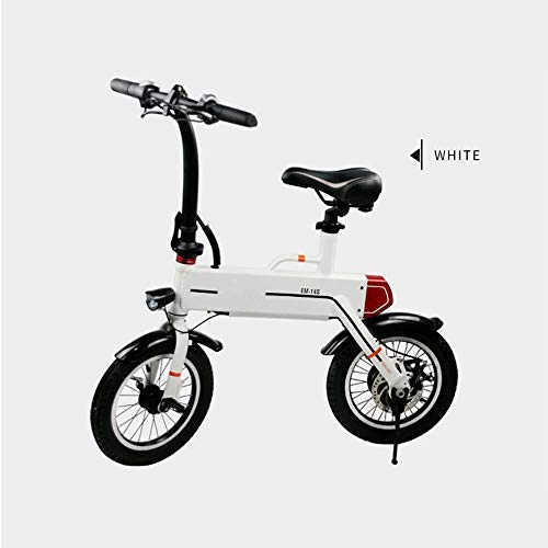 Electric Bike : YYD Electric smart moped -2019 new 14 inch electric bicycle foldable waterproof one, White