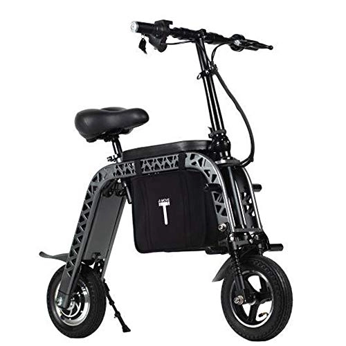 Electric Bike : YYD Mini folding electric bicycle - multi-function travel, parent-child mini electric car Small battery car, Black