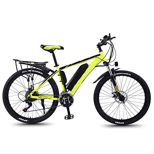 Electric Bike : YZT QUEEN Electric Bikes, Adult Magnesium Alloy Cycling Bicycle All Terrain Mountain Off-Road Vehicle, 26" 36V 350W Mobile Lithium Ion Battery Mountain Bike 27 Speed, Green, 36V8AH