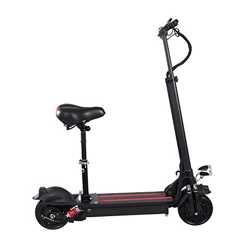 Electric Bike : Z-HBMT Electric Scooters Adult Foldable, Smart Brake System with Hight-Adjustable Seat 10 Inch 70km / H, Lithium Battery 48V 8AH, 2400W Dual Motor Drive LED Light and HD Display, 60kmrange