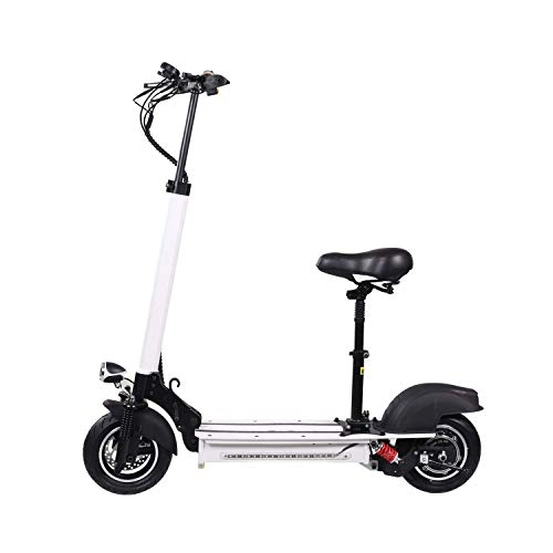 Electric Bike : Z-HBMT Electric Scooters Adult Foldable, Supports 220lbs Weight 10 Inch 55km / H, Lithium Battery 48V 8AH, 1200W Rear Wheel Single Motor Drive With LED Light and HD Display, 60kmrange
