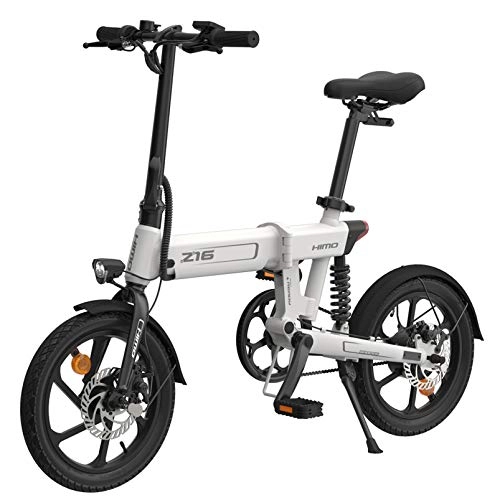 Electric Bike : Z16 Electric Bike for Adult, e Bikes for Women Men with 10AH Battery 250W Max Speed 25km / h Portable for Mens Women Sports-White