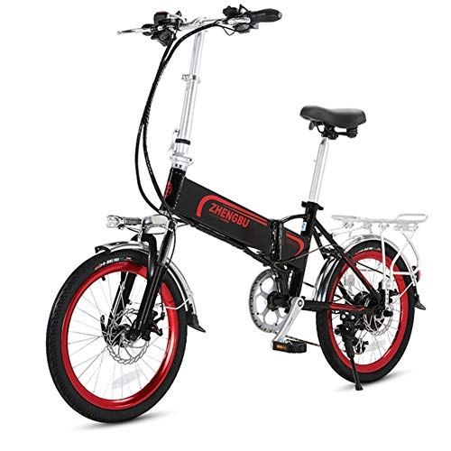 Electric Bike : ZBB Electric Bicycle 20 Inch Folding Electric Mountain Bike for Adult with 48V Lithium-Ion Battery Intelligent Meter Aluminum Alloy Frame 240W Powerful Brushless Motor