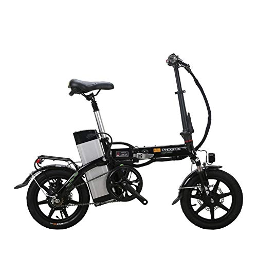 Electric Bike : ZBB Electric Bicycles with Removable 48V Lithium-Ion Battery Foldable 12 Inch Wheels Power Assist Portable Silent Motor Electric Bike for Adult Easy to Store E-Bike, 45to50KM