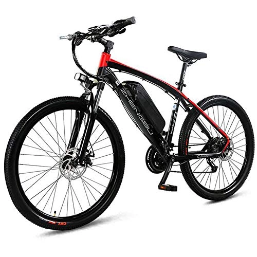 Electric Bike : ZBB Electric Mountain Bike 26 Inch Electric Bike with Removable 48V 10Ah Lithium-Ion Battery, with Pedals Power Assist Maximum Mileage 70-90KM
