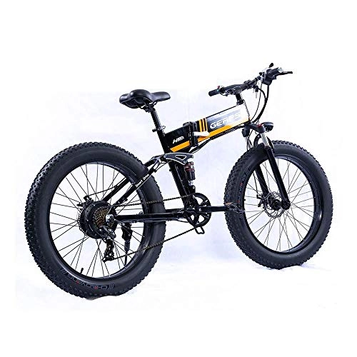 Electric Bike : zcsdf Outdoor Travel Equipment Roadbike Electric Mountain Bike, 26 inch Folding E-Bike, Premium Full Suspension and 21 Speed Gear 48V Waterproof Removable Lithium Battery