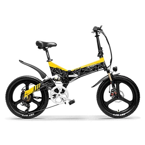 Electric Bike : ZDDOZXC Folding Electric Bike G650 20 Inch Folding Electric Bike 400W 48V 10.4Ah / 12.8Ah Li-ion Battery 5 Level Pedal Assist Front & Rear Suspension