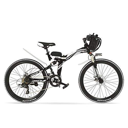 Electric Bike : ZDDOZXC K660D 26 Inches Strong Powerful E Bike, 48V 12AH 500 / 240W Motor, Full Suspension High-carbon Steel Frame, Pedal Assist Folding Electric Bicycle, Disc Brake, Pedelec.