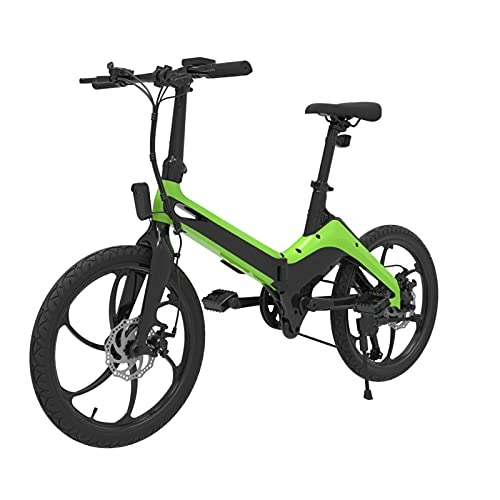 Electric Bike : ZGZFEIYU Electric bike for, power-assisted electric bike for adults with variable speed - Suitable for adult men / women from city bikes-Green and black