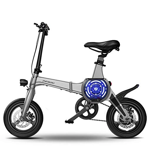 Electric Bike : ZhiWei Folding Electric Bicycle E-Bike ScooterLightweight and Aluminum with Pedals, Power Assist, and 48V 25 AH Lithium Ion Battery, Electric Bike with 400W Motor, App Setting