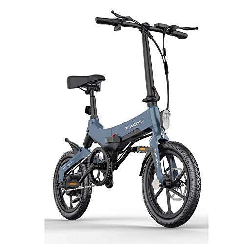 Electric Bike : ZHXH 16Inch Electric Bike 36V250W Motor Mini Fold City Ultra-Light Lithium Battery, 01