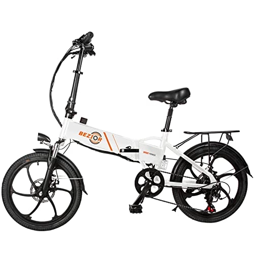 Electric Bike : ZIEM 350W 20 Inch Folding Power Assist Electric Bicycle Moped E-Bike 10.4AH Battery 80km Range for Commuting Weekend Shopping