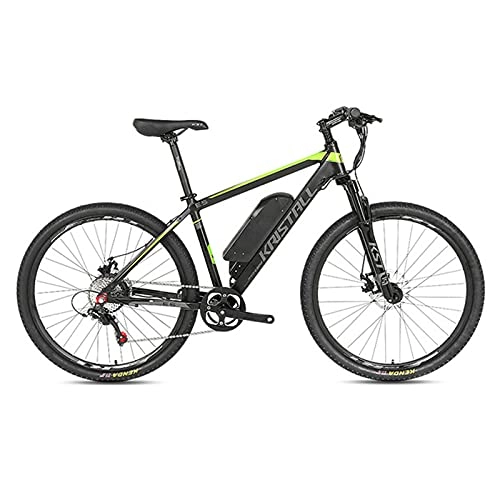 Electric Bike : ZISITA Electric Bicycle Ebike Adults Bike250W 36V Motor 10 AH Removable Lithium Battery Shimano 8 Speeds Support USB Charging for Mobile Phones, Green, 27.5inch