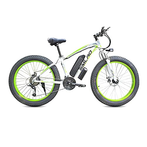 Electric Bike : ZISITA Electric Bicycle Ebike Adults Bike26 350W Snowfield E-Bike 48V 10AH Removable Battery 21 Speed Electric Bicycle, Green