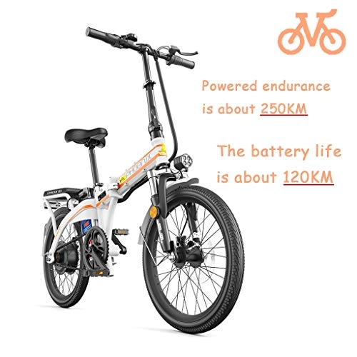 Electric Bike : ZJGZDCP E-bike Bicycle Lightweight Hybrid Moped Sports Travel Commuting City Mountain Bicycle Fat Tire Folding Adults Men Male Female Young Person Removable Large Capacity Lithium-ion Battery