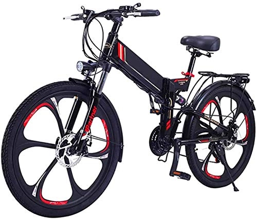 Electric Bike : ZJZ 26" Electric Bike for Adults, Electric Mountain Bike / Electric Commuting Bike with Removable 48V 8AH / 10.4AH Battery, And Professional 21 Speed Gears 350W Motor+Hydraulic Oil Brake