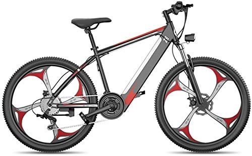 Electric Bike : ZJZ 26'' Electric Mountain Bike Fat Tire E-Bike Sports Mountain Bikes Full Suspension with 27 Speed Gear And Three Working Modes, Disc Brakes, for Outdoor Cycling Travel Work Out