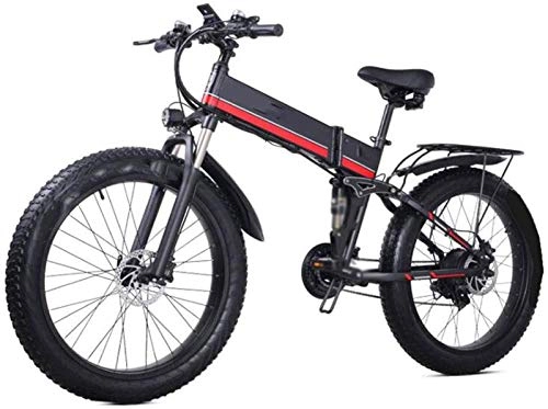 Electric Bike : ZJZ 26 in Folding Electric Bikes 1000W 48V / 12.8Ah Mountain Bike, Snowmobile Headlights LED Display Outdoor Cycling Travel Work Out