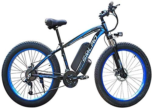 Electric Bike : ZJZ 26 inch Electric Bikes, Fat tire Bikes LCD display control instrument 21 speed Gears Outdoor Cycling Adult