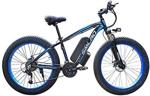 Electric Bike : ZJZ 26 inch Electric Mountain Bikes, 48V 1000W Bikes 21 speed Adult Bicycle 4.0 fat tires Sports Outdoor Cycling