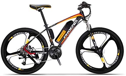 Electric Bike : ZJZ Adult Electric Mountain Bike, 250W Snow Bikes, Removable 36V 10AH Lithium Battery for, 27 speed Electric Bicycle, 26 Inch Magnesium Alloy Integrated Wheels