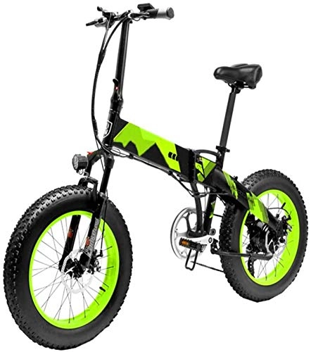 Electric Bike : ZJZ Adult Folding Electric Bike Pedal Assisted Electric Bicycle 20 Inch Bicycle with 1000w Motor 13ah Lithium Battery for Commuters in Off-road Cities