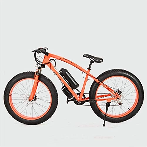Electric Bike : ZJZ Adults Mountain Electric Bike, Dual Disc Brakes 26 Inch 4.0 Fat Tire Off-Road E-Bike 7 Speed Front Fork Shock Absorption 36V Removable Battery