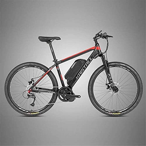 Electric Bike : ZJZ Electric Bicycle 26-Inch 48V350W Electric Bicycle with 10Ah Lithium Battery City Bicycle Maximum Speed 25 Km / H Double Disc Brake Maximum Load 120KG, Red