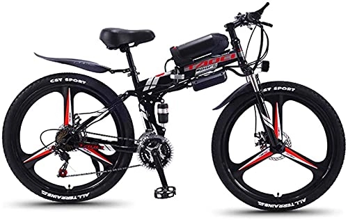 Electric Bike : ZJZ Electric Bikes for Adult, 26'' Folding MTB Bikes for Men Women Ladies, 36V 350W 13AH Removable Lithium-Ion Battery Bicycle bike, for Outdoor Cycling Travel Work Out