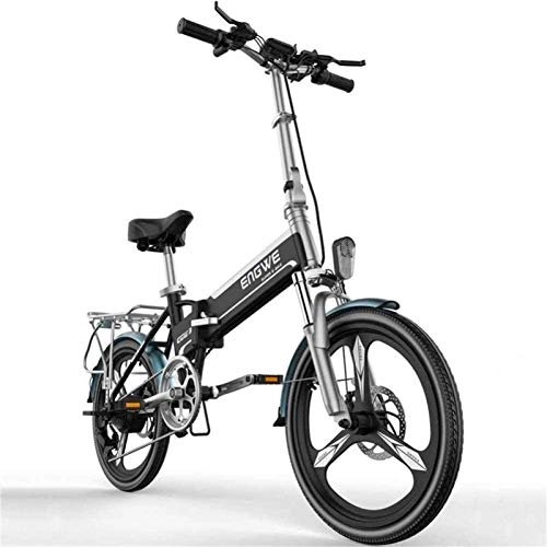 Electric Bike : ZJZ Fast Electric Bikes for Adults 20 inch Collapsible Electric Commuter Lightweight Bicycle bike with 48V Removable Lithium Battery USB Charging Port for Adult