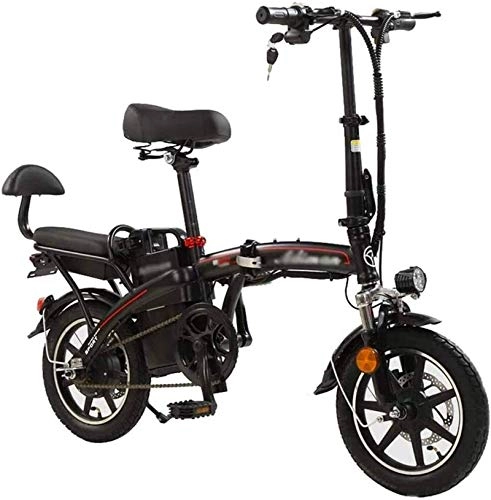 Electric Bike : ZJZ Fast Electric Bikes for Adults 48v Electric Folding Bike for Men And Women, with 350W Motor, 14-inch Electric Bike for Adults, Three Riding Modes