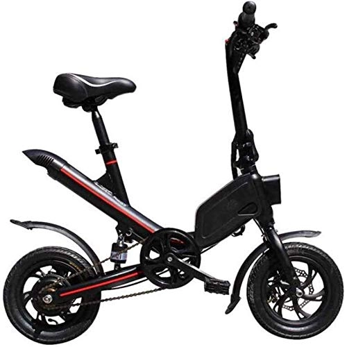 Electric Bike : ZJZ Fast Electric Bikes for Adults Adult with 12" Shock-absorbing Tires Folding Electric Kick Scooter with Seat Maximum Speed 25km / H 30KM Running Distance City Bicycle for Commuting