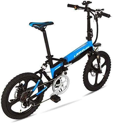Electric Bike : ZJZ Fast Electric Bikes for Adults Folding Aluminum Electric Bike Removable 48V 10.4Ah Removable Battery Snow Mountain Bike 400W Adult Assisted E-Bike Double Disc Hydraulic Brake