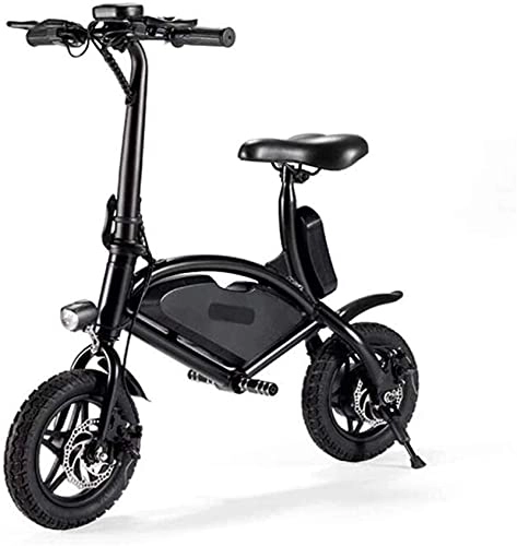 Electric Bike : ZJZ Fast Electric Bikes for Adults Folding Bike with 250W Motor 12 Inch Wheel Max Speed 25 km / h Electric Scooter for Adults Commuters Portable Travel Battery Car