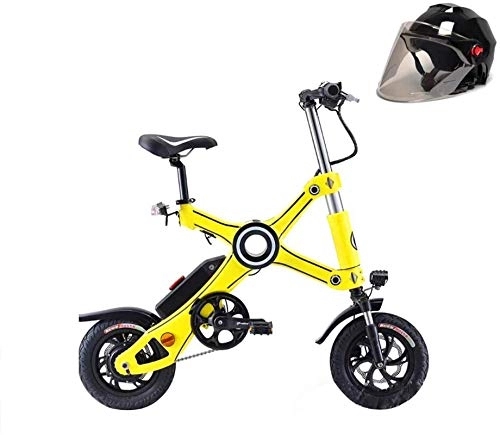 Electric Bike : ZJZ Folding Electric Bike Beach Snow Bicycle bike 250W Electric Electric Mountain Bicycles, Parent-Child Electric Bicycle Aluminum Alloy Frame, Yellow